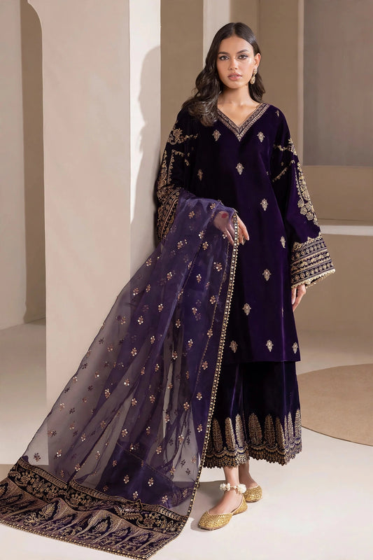 Baroque D-247 — Deep Aubergine Velvet 3-Piece | VN-013